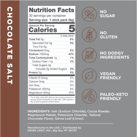 Chocolate Salt--LMNT Stick