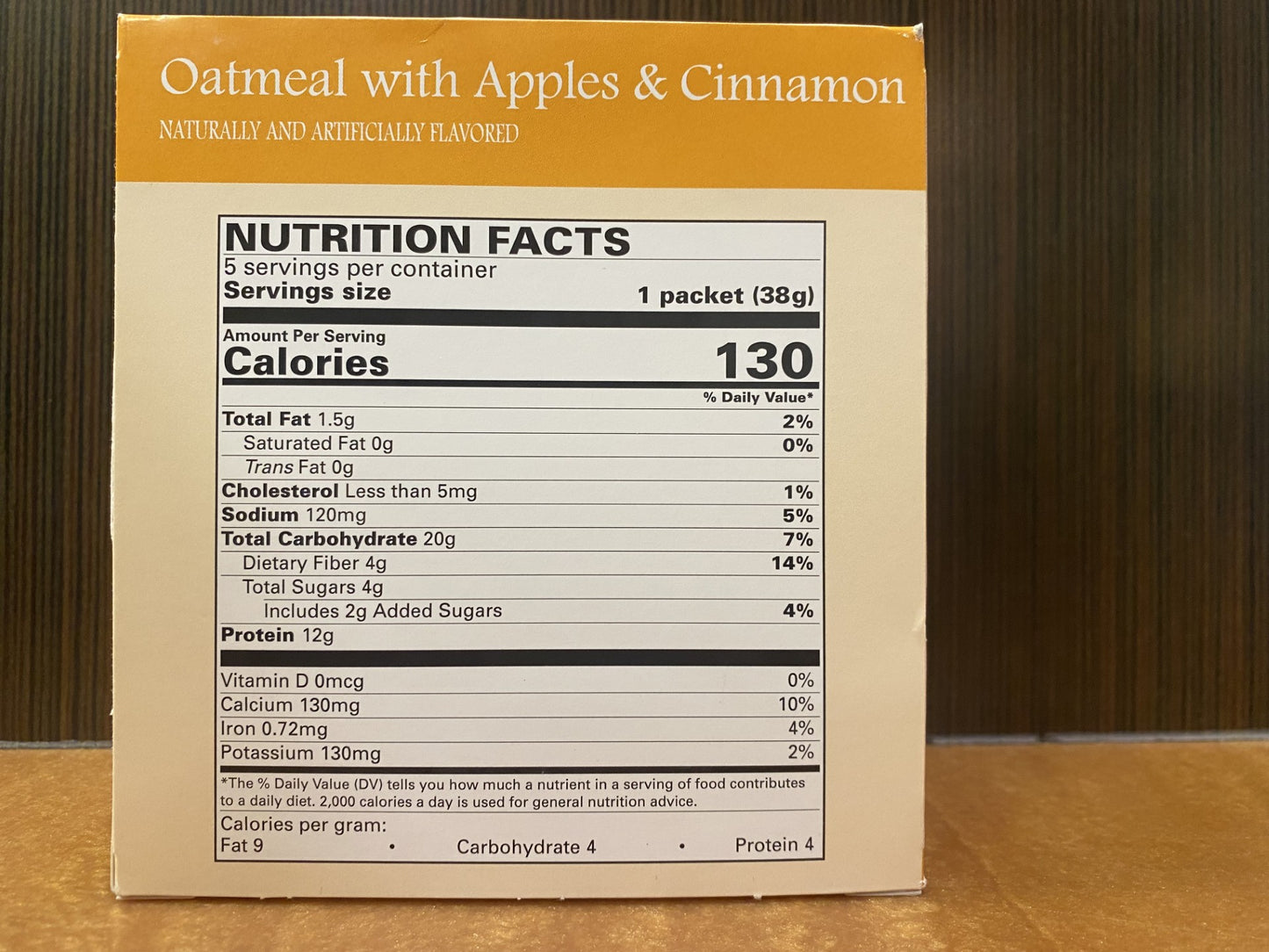 Apple and Cinnamon Oatmeal (5 pkgs)