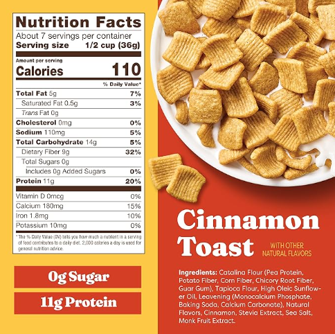 Cinnamon Toast Crunch-- Catalina Crunch (7 Servings)