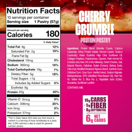 Protein Pastry-- Cherry Crumble