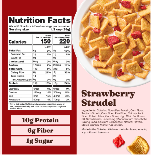 Strawberry Strudel -- Catalina Crunch (4 bowls or 6 snack servings)