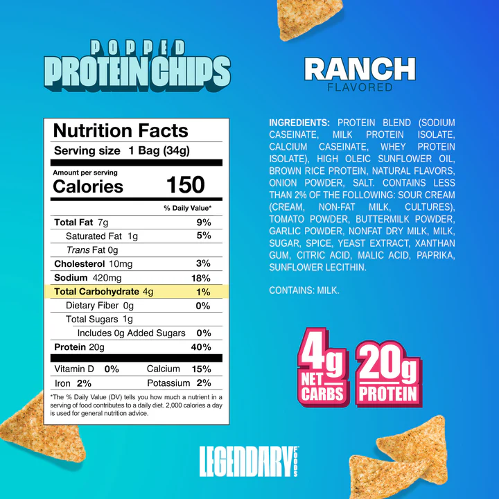 Legendary-- Ranch Popped Chips