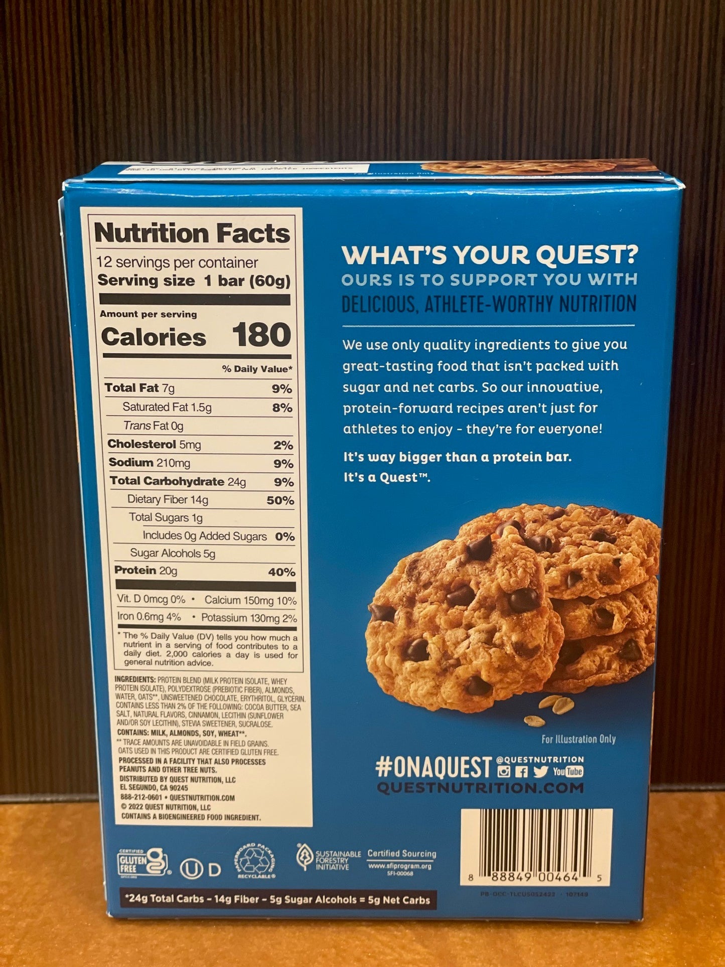 Quest Oatmeal Chocolate Chip
