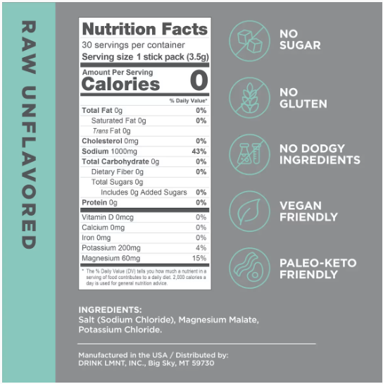 Unflavored (Raw) Salt--LMNT