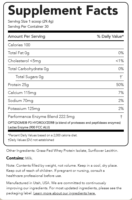 Unflavored Protein Powder (30 serving)