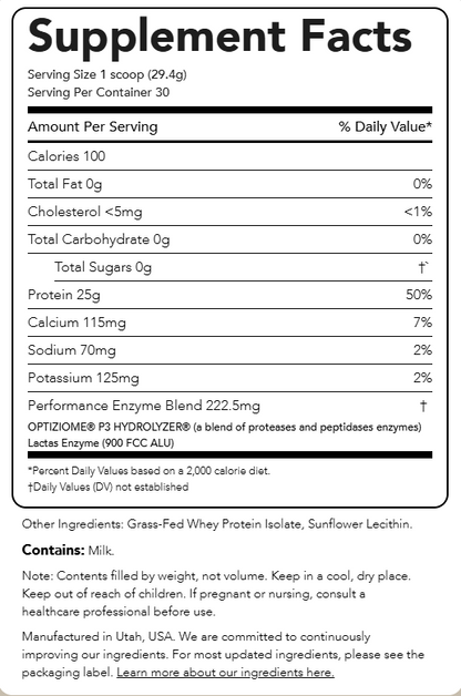 Unflavored Protein Powder (30 serving)