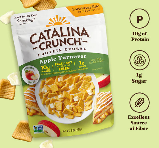 Apple Turnover -- Catalina Crunch (4 bowl or 6 snack serving)